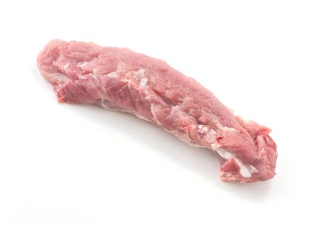pork fillet  on white backgroundの写真素材