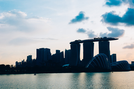 Landscape of the Singapore with beautiful skyのeditorial素材