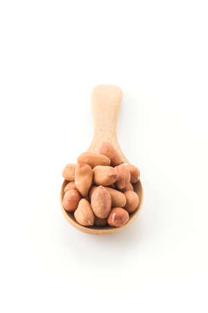 almonds on white background