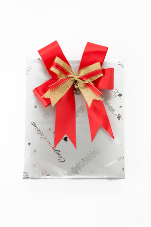 gift box on white backgroundの写真素材