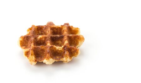sweet waffle on white backgroundの写真素材