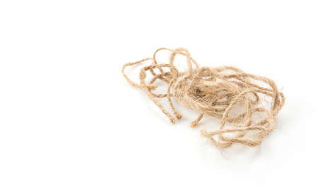 mini rope on white backgroundの写真素材