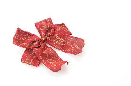 christmas bow on white background