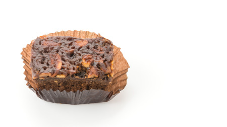 toffy cake on white backgroundの写真素材
