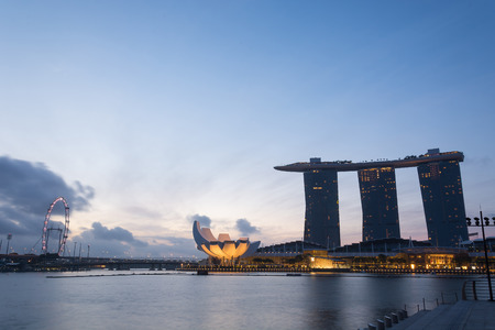 Modern architecture buildings at Singapore landmarkのeditorial素材