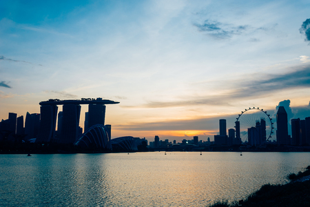 Landscape of the Singapore with beautiful skyのeditorial素材