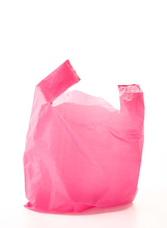 plastic bag on white backgroundの写真素材