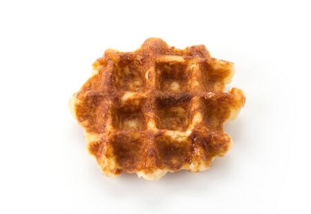 sweet waffle on white backgroundの写真素材
