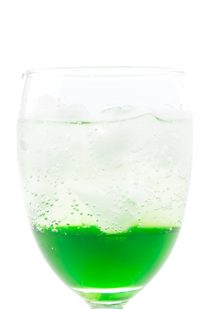 green soda on white backgroundの写真素材