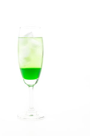 green soda on white backgroundの写真素材