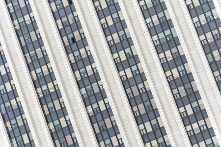 Modern windows building pattern for backgroundの写真素材