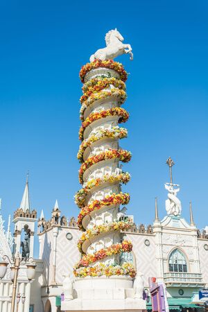 SOUTH KOREA - October 31: The Architecture and unidentified tourists are walking in Everland Resort, Yongin City, South Korea, on October 31, 2015のeditorial素材