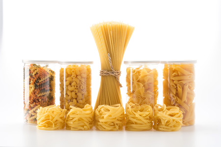 Italian spaghetti pasta dried foodの写真素材