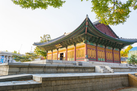 Beautiful Architecture in Deoksugung Palace at Seoul city , Koreaのeditorial素材