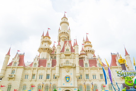 Singapore July 20 ; 2015 Castle in Universal studio Singaporeのeditorial素材