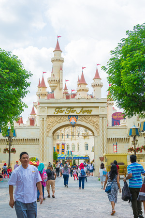 Singapore July 20 ; 2015 Castle in Universal studio Singaporeのeditorial素材