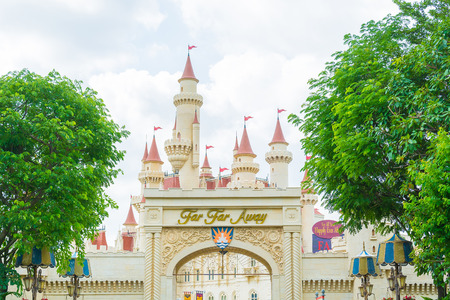 Singapore July 20 ; 2015 Castle in Universal studio Singaporeのeditorial素材