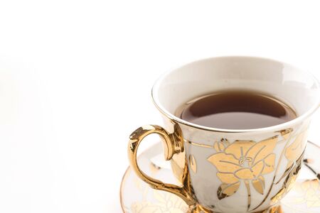 tea cup on white backgroundの写真素材