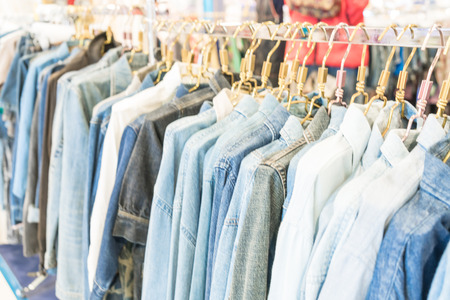 jacket jeans in a shopの写真素材