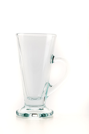 empty glass on white backgroundの写真素材