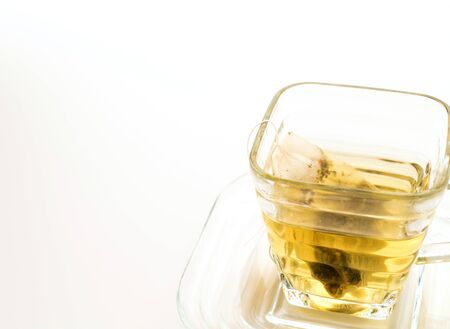 tea cup on white backgroundの写真素材