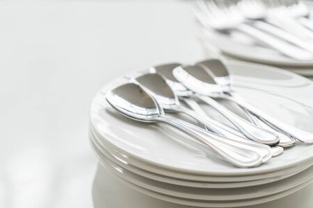 empty dish on white table