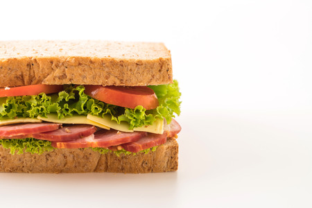 sandwich  on white backgroundの写真素材