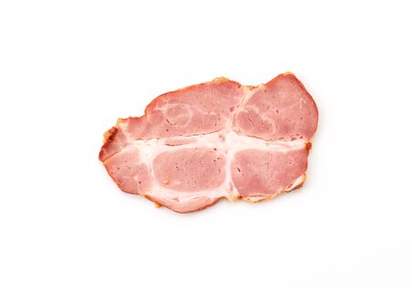 pastrami pork on white background