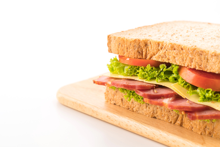 sandwich  on white backgroundの写真素材