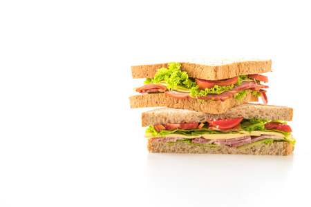 sandwich  on white backgroundの写真素材