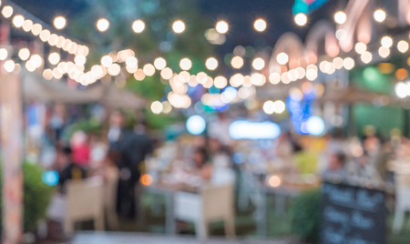 abstract blur in restaurantの写真素材