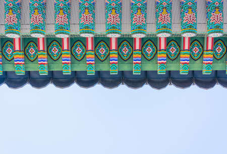 Beautiful Architecture in Gyeongbokgung Palace at Seoul city Korea