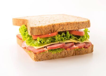sandwich  on white backgroundの写真素材