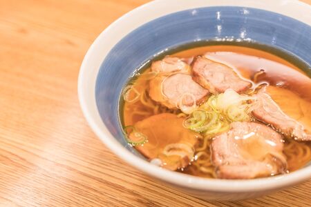 pork ramen noodle - japanese foodの写真素材