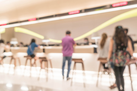 abstract blur people in counter serviceの写真素材