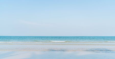 blue sky with sea and beachの写真素材