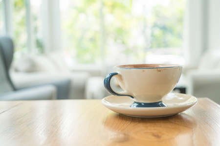 hot mocca coffee cup in shopの写真素材