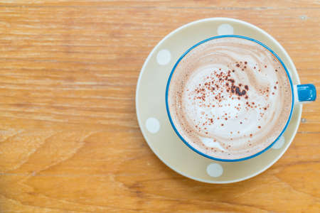 hot mocca coffee cup in shopの写真素材