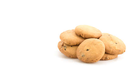 butter cookies on white background