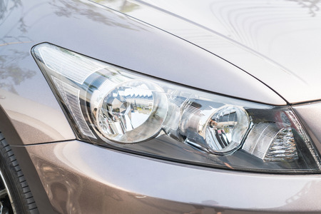 Head lights of a car