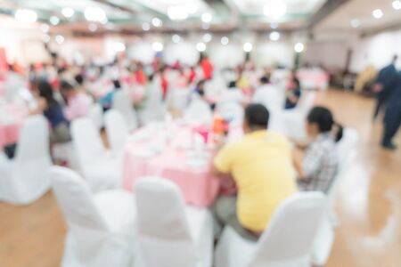 abstract blur in chinese restaurantの写真素材