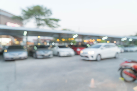abstract blurred parking car for backgroundの写真素材