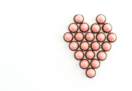 strawberry chocolate on white background