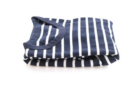 shirt. folded t-shirt on white backgroundの写真素材