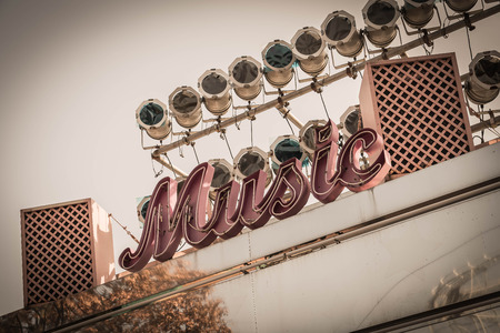 music sign - vintage effect filter