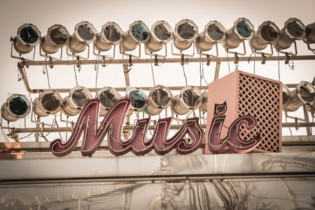 music sign - vintage effect filterの写真素材