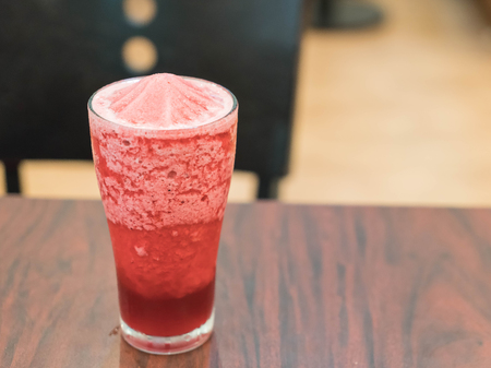 mix berry smoothie on tableの写真素材