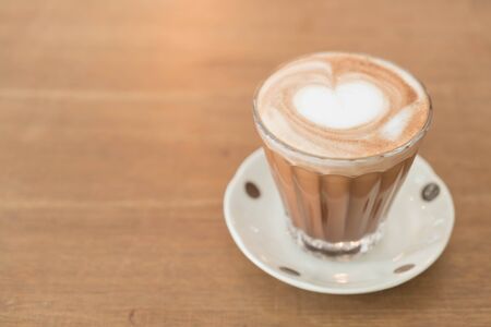 hot mocha coffee in shop