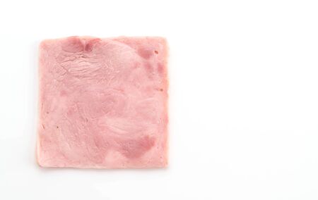 pork ham on white backgroundの写真素材