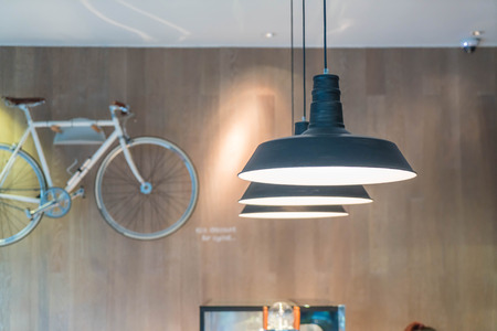 hanging lamp in cafe shop